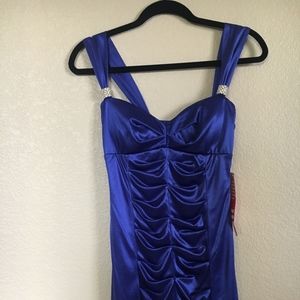 Sapphire fitted party dress